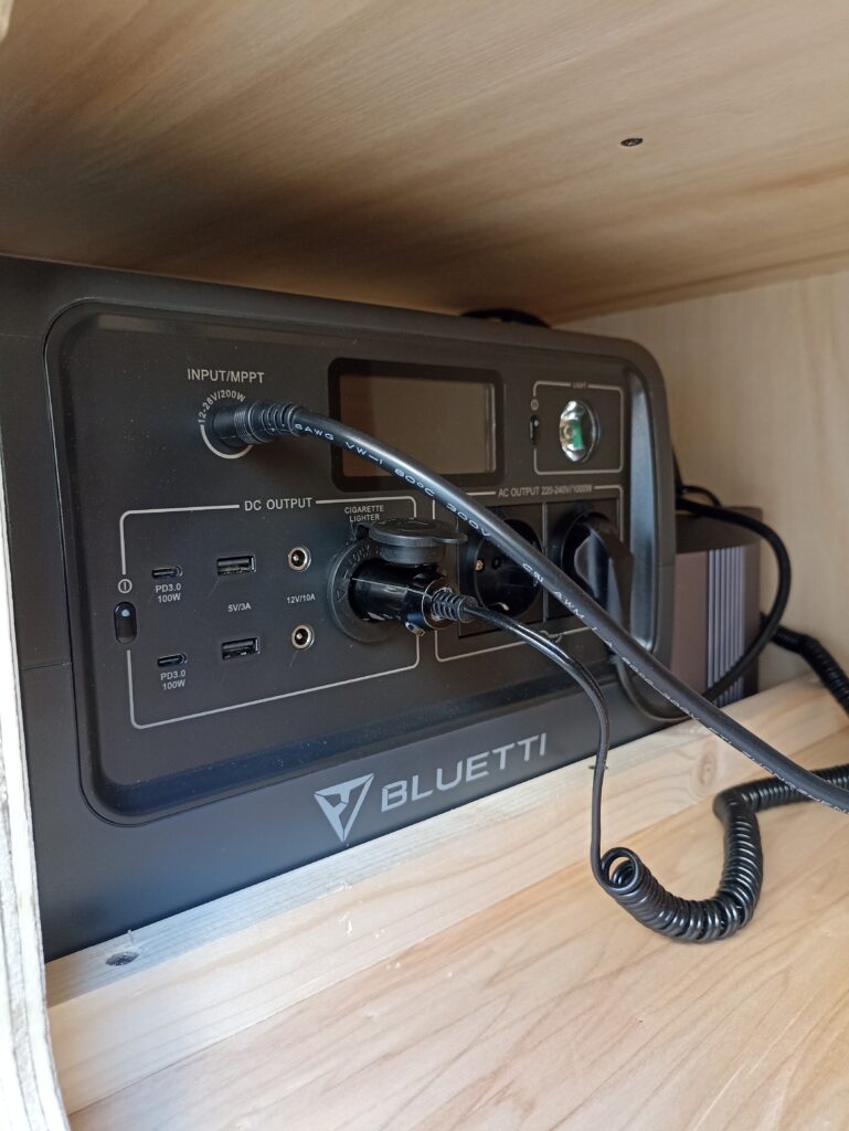 Installation d'une batterie nomade