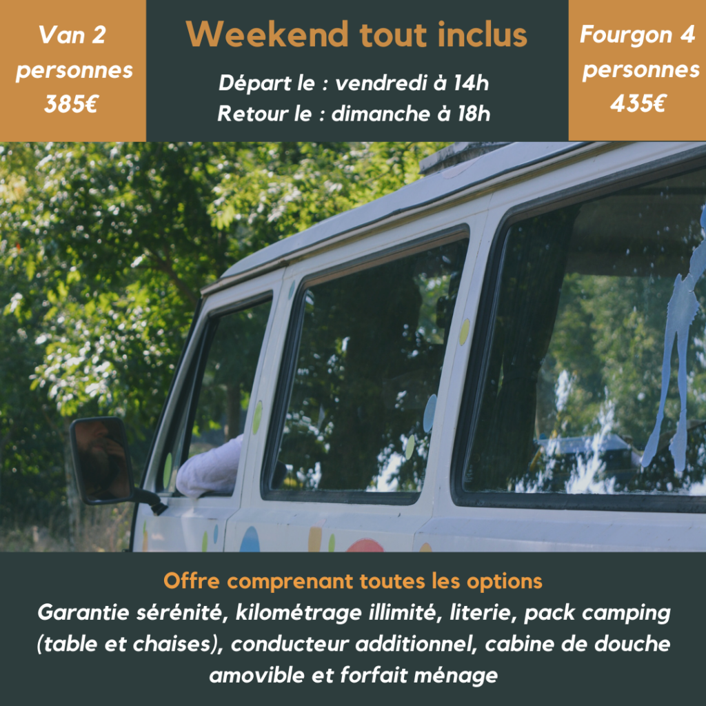 Tarif location van weekend