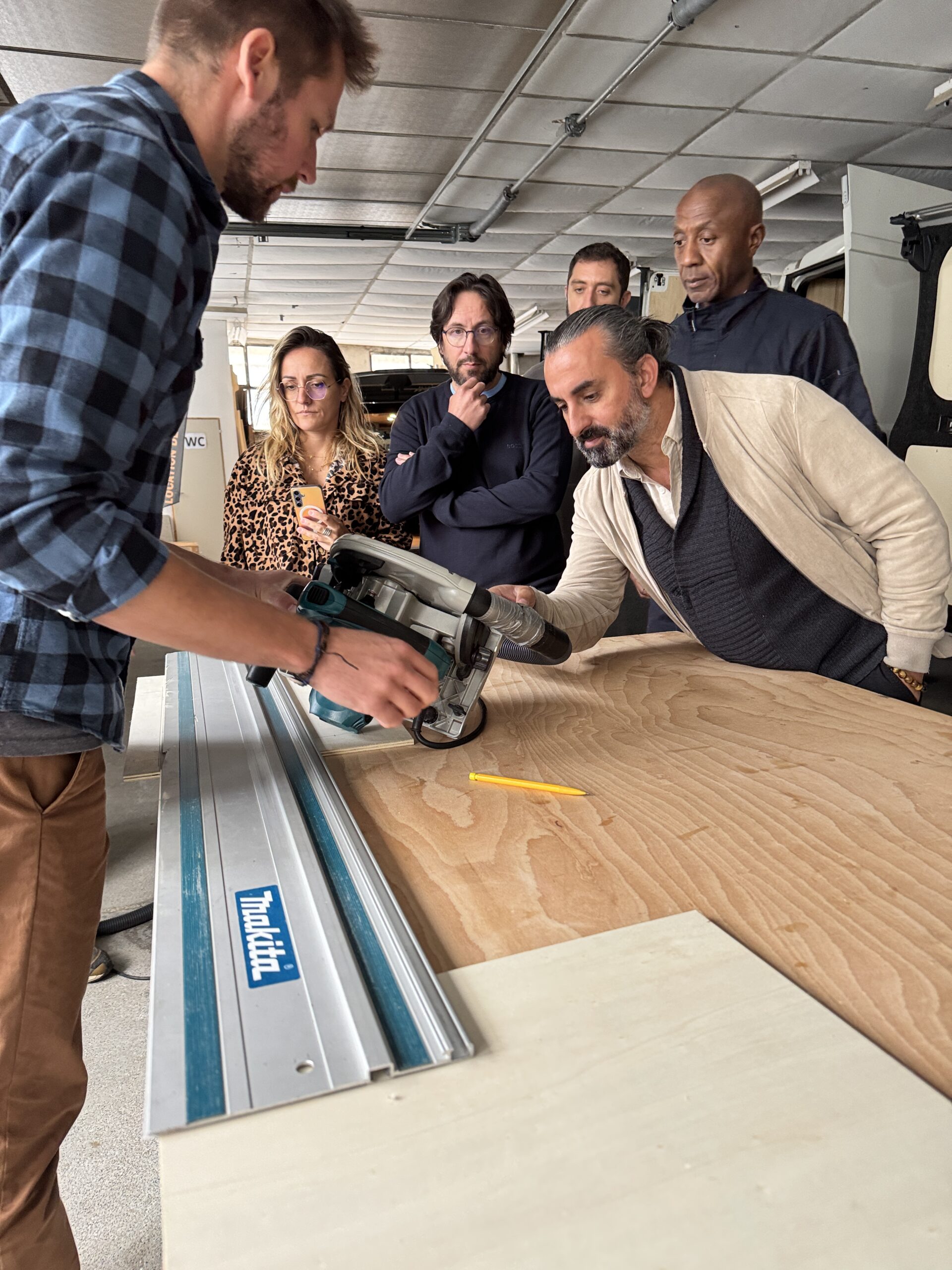 Apprentissage utilisation scie circulaire